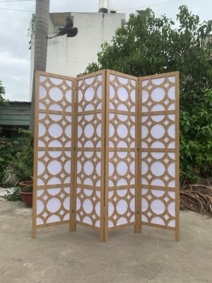 Bình phong M003C có hoa văn CNC hình học