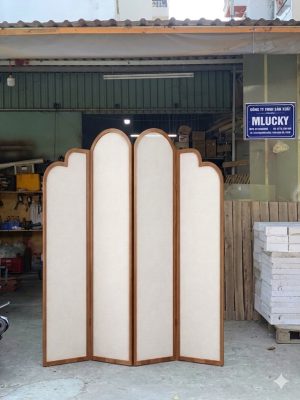 Bình phong M022 mặt sáng với đường đỉnh vòm cao thấp